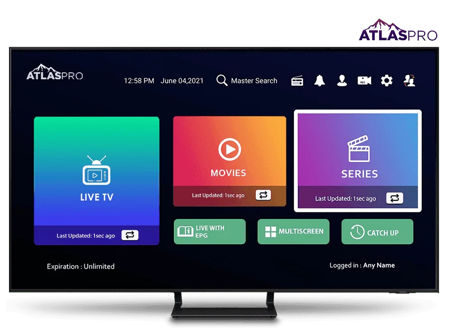 Atlas Pro : application IPTV sur Smart TV et smartphone